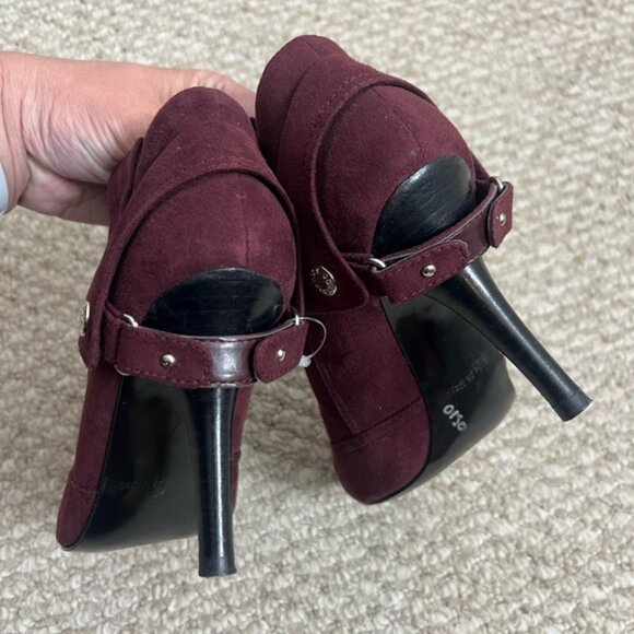 Guess Purple Booties ankle boots heeled size 6.5 - Picture 5 of 8